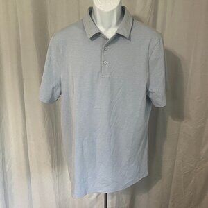 Lululemon athletica Men's light blue vented performance tech polo shirt Large L